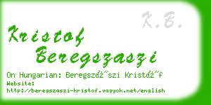 kristof beregszaszi business card